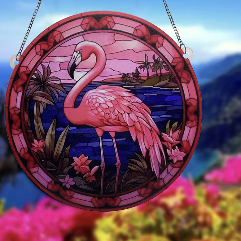 Süß Künstlerisch Flamingo Aryl Anhänger Künstliche Dekorationen display picture 1