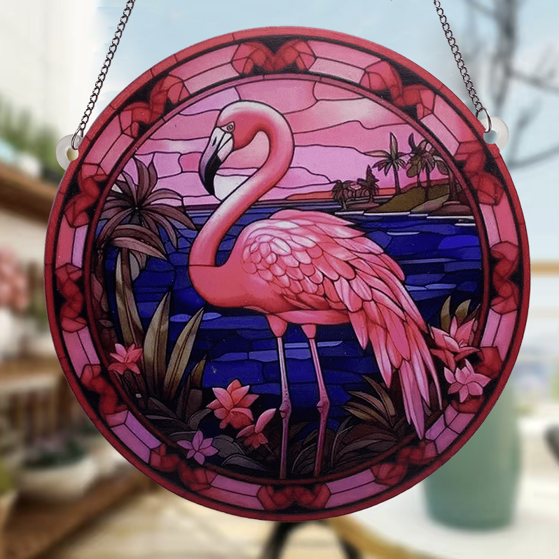 Süß Künstlerisch Flamingo Aryl Anhänger Künstliche Dekorationen display picture 3