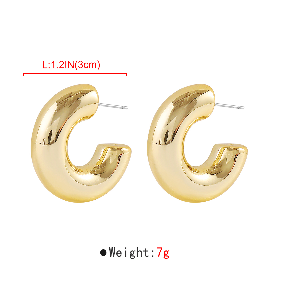 1 Pair Modern Style Simple Style Geometric Iron Ear Studs display picture 5