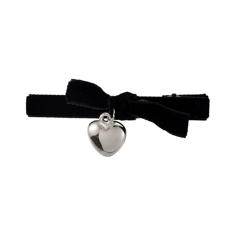 Simple Style Classic Style Heart Shape Velvet Alloy Hair Clip display picture 4