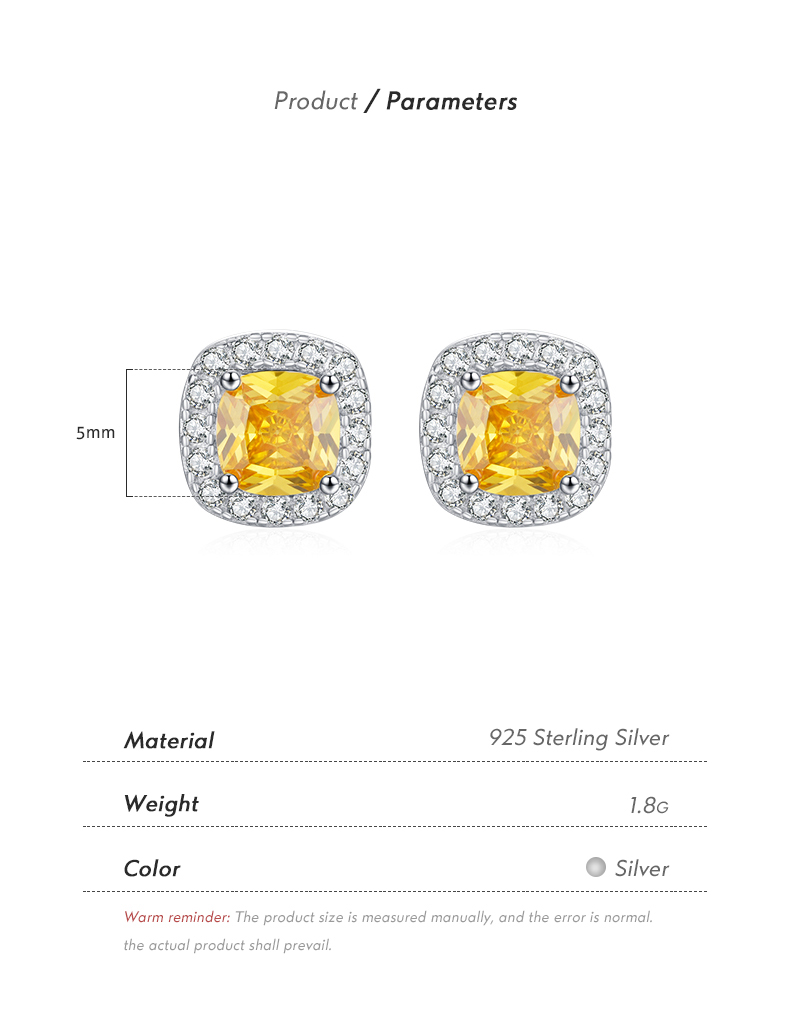 1 Pair Ig Style Elegant Geometric Color Block Plating Inlay Sterling Silver Zircon Rhodium Plated Ear Studs display picture 4
