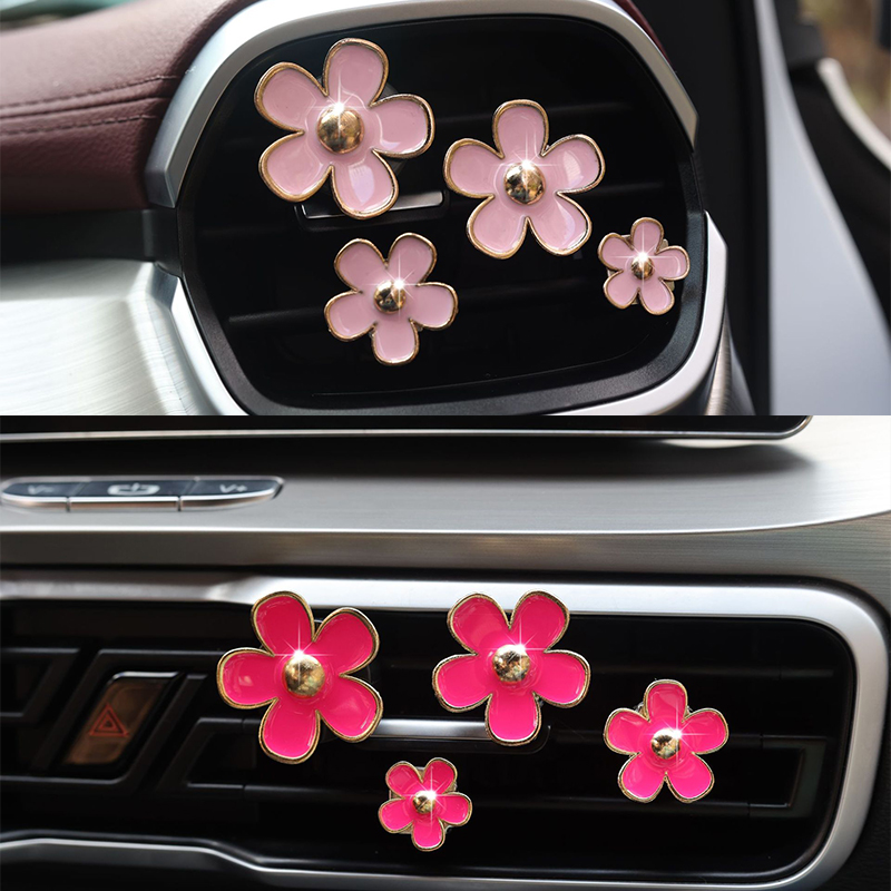 4 Stück Kleine Daisy Auto Innendekoration Klimaanlage Entlüftung Duft Ornamente display picture 2