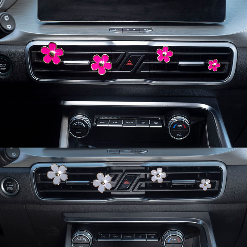 4 Stück Kleine Daisy Auto Innendekoration Klimaanlage Entlüftung Duft Ornamente display picture 3
