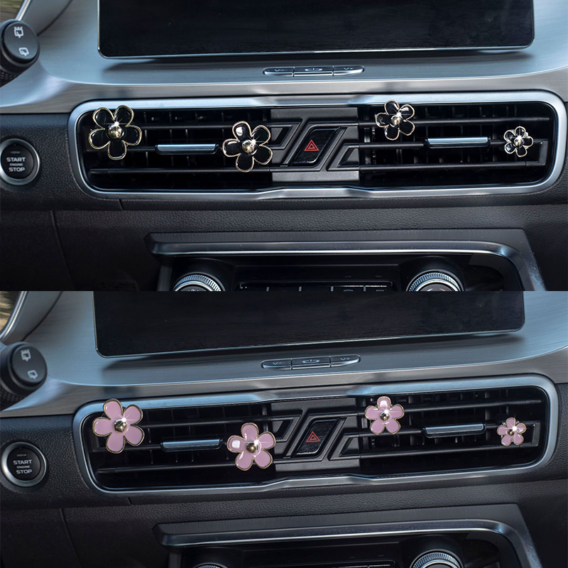 4 Stück Kleine Daisy Auto Innendekoration Klimaanlage Entlüftung Duft Ornamente display picture 4