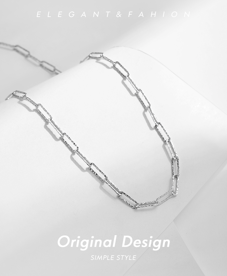 Ig Style Simple Style Geometric Solid Color Sterling Silver Plating Rhodium Plated Necklace display picture 1