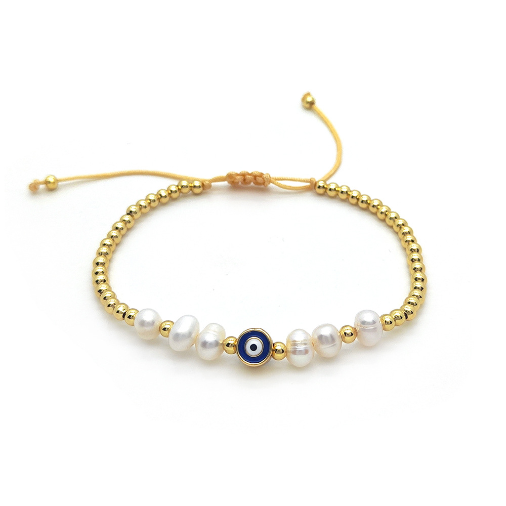 Einfacher Stil Klassischer Stil Teufels Auge Süßwasserperle Kupfer Perlen Armbänder display picture 5