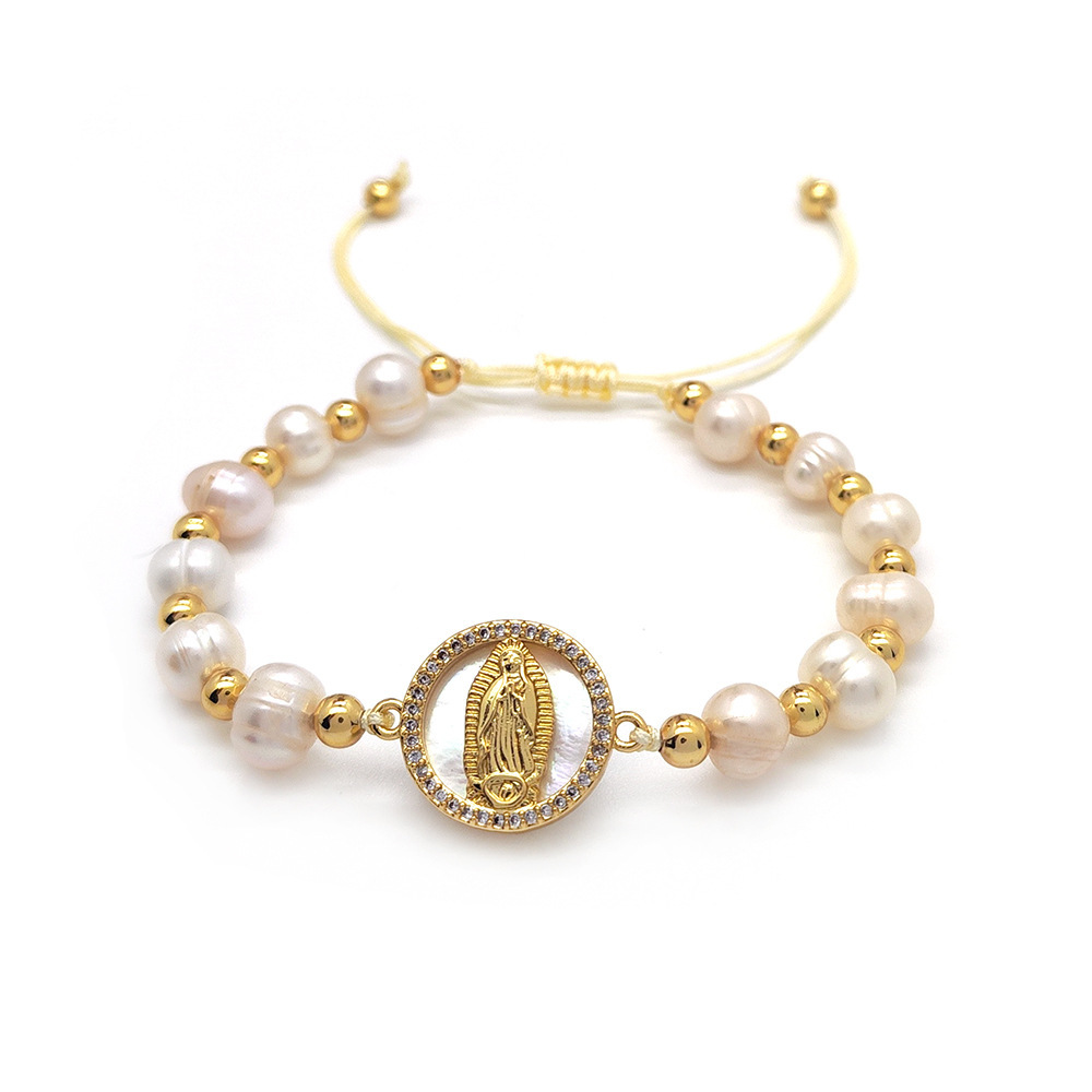 Einfacher Stil Klassischer Stil Kreuzen Süßwasserperle Kupfer Perlen Armbänder display picture 2