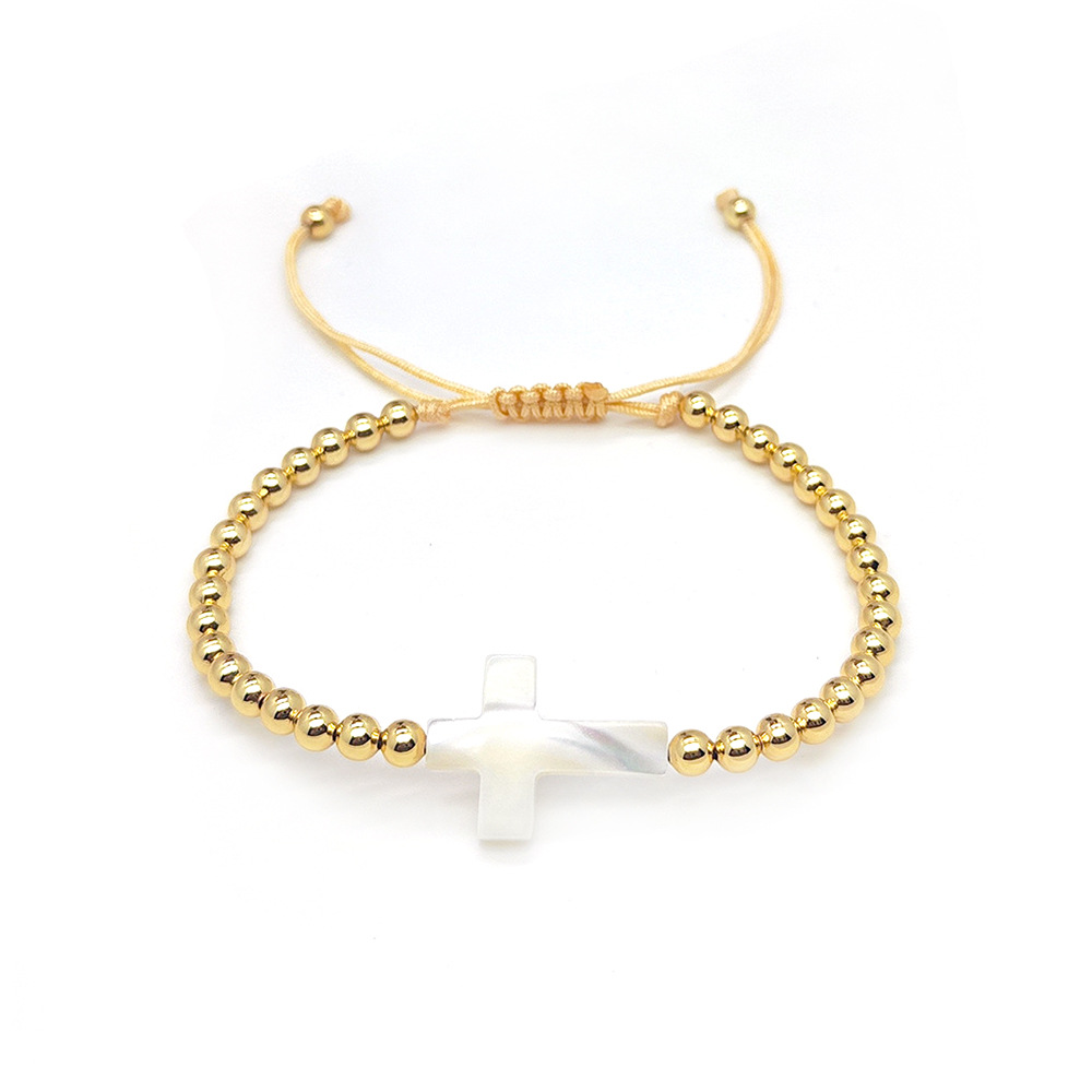 Einfacher Stil Klassischer Stil Kreuzen Süßwasserperle Kupfer Perlen Armbänder display picture 4