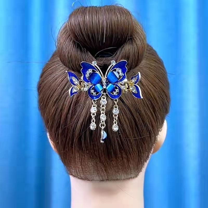 Simple Style Butterfly Alloy Hollow Out Tassel Hair Clip display picture 1