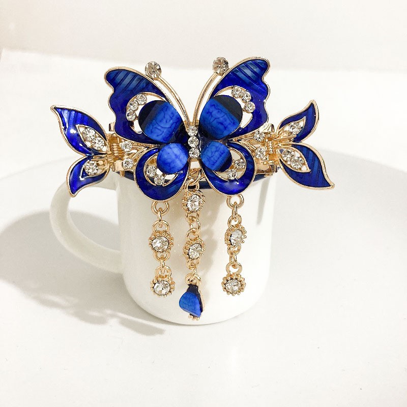 Simple Style Butterfly Alloy Hollow Out Tassel Hair Clip display picture 4