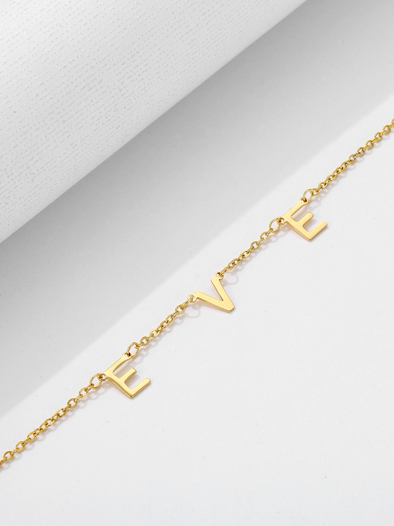 Einfacher Stil Brief Rostfreier Stahl Überzug 18 Karat Vergoldet Halskette display picture 13