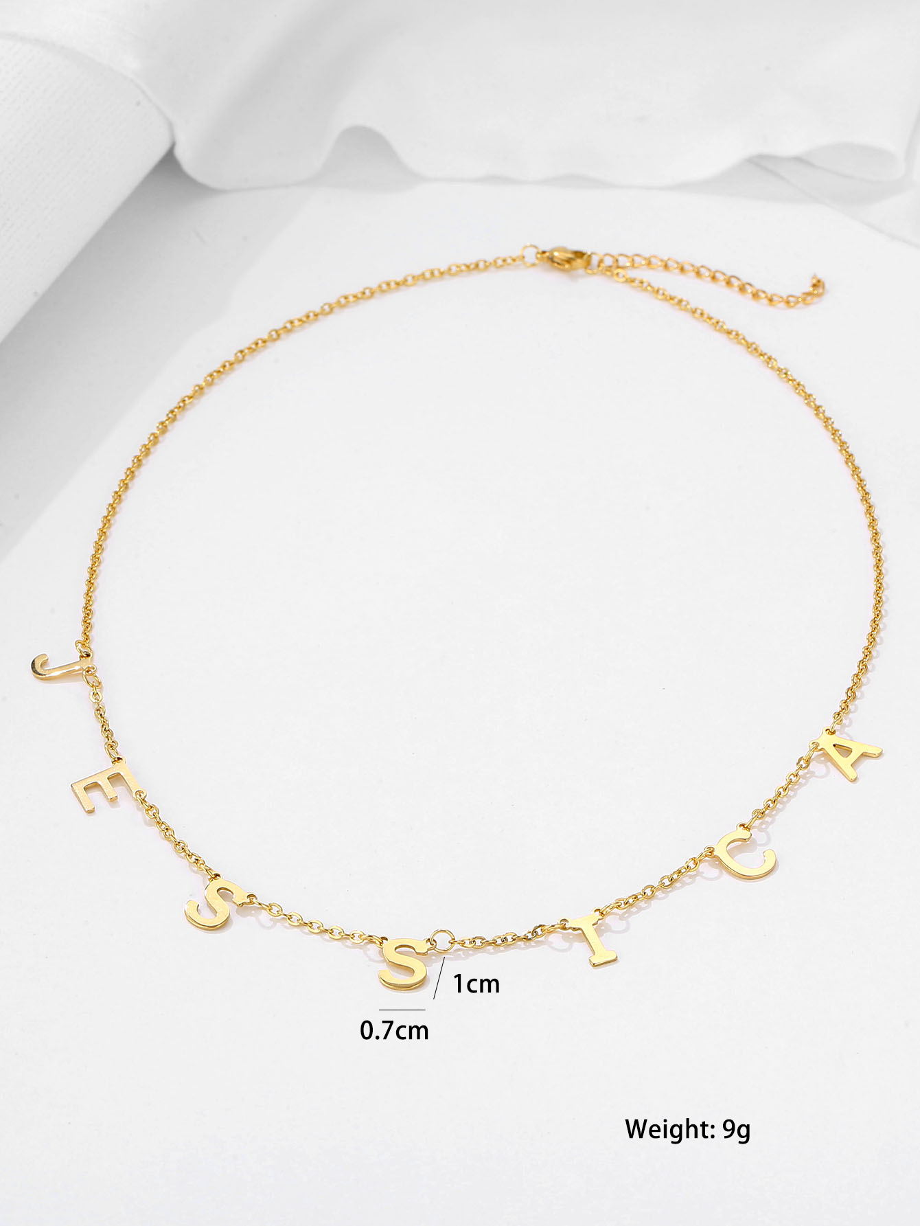 Simple Style Letter Stainless Steel Plating 18k Gold Plated Necklace display picture 1
