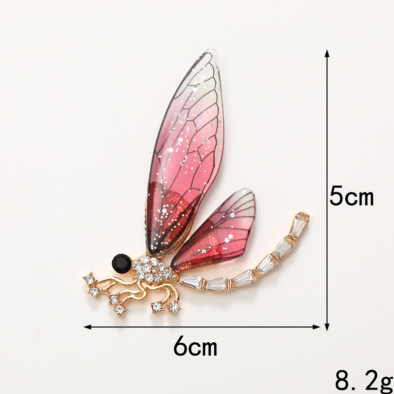 Simple Style Dragonfly Alloy Inlay Zircon Jewelry Accessories display picture 1