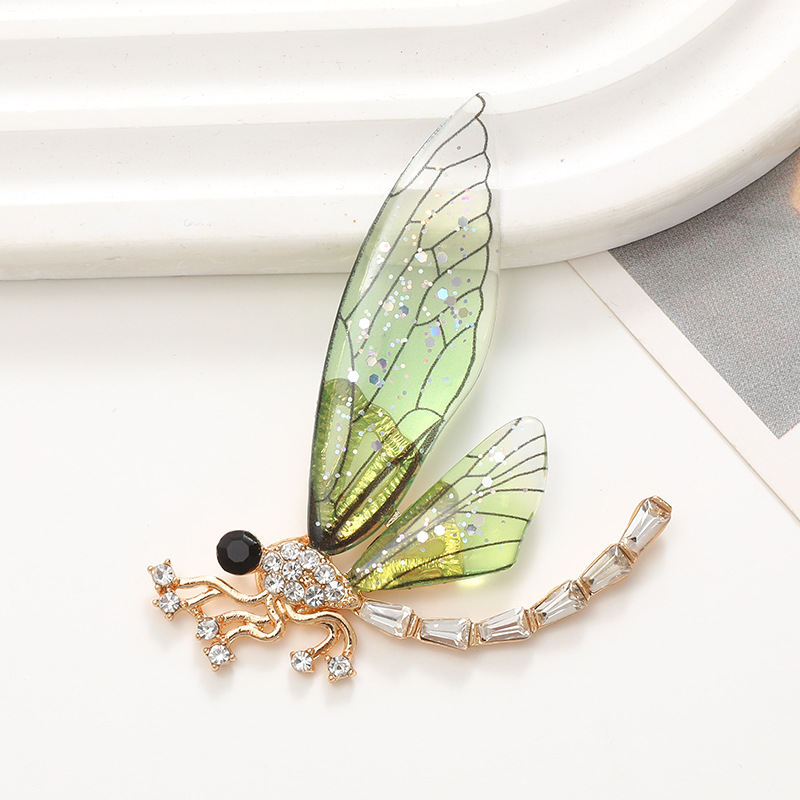 Simple Style Dragonfly Alloy Inlay Zircon Jewelry Accessories display picture 4