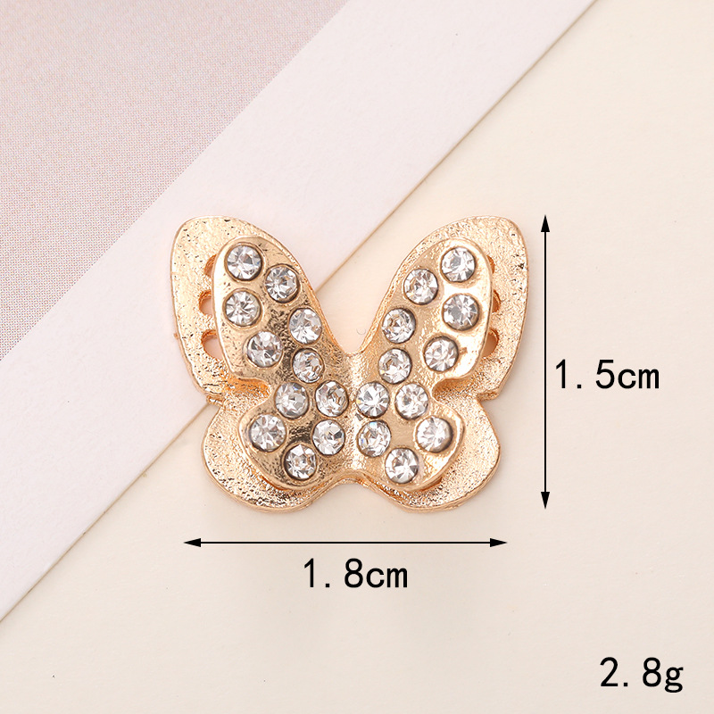 Simple Style Butterfly Metal Inlay Zircon Jewelry Accessories display picture 2