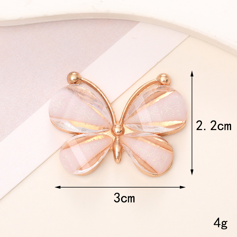 Simple Style Butterfly Metal Inlay Zircon Jewelry Accessories display picture 4