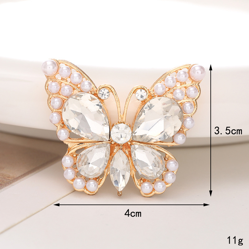 Sweet Butterfly Alloy Inlay Pearl Zircon Jewelry Accessories display picture 4