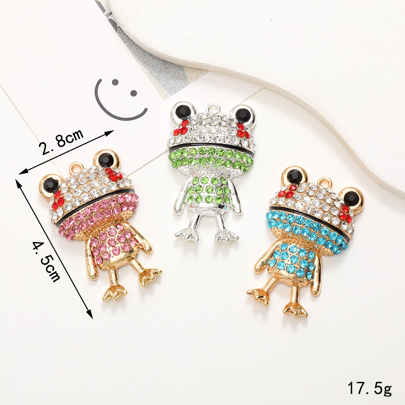 Simple Style Frog Metal Inlay Zircon Jewelry Accessories display picture 1