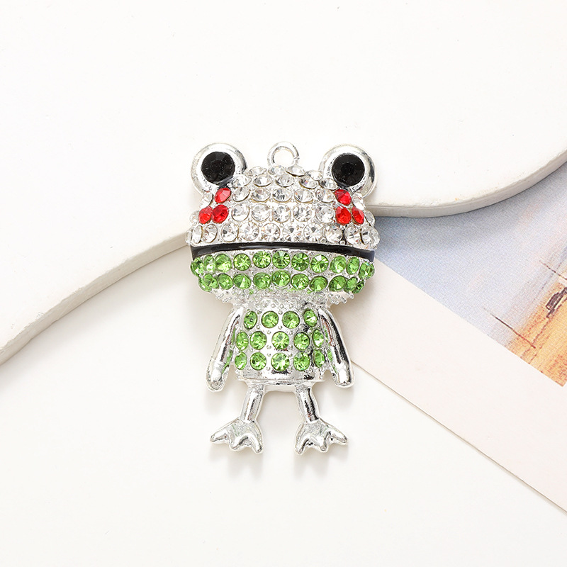 Simple Style Frog Metal Inlay Zircon Jewelry Accessories display picture 2