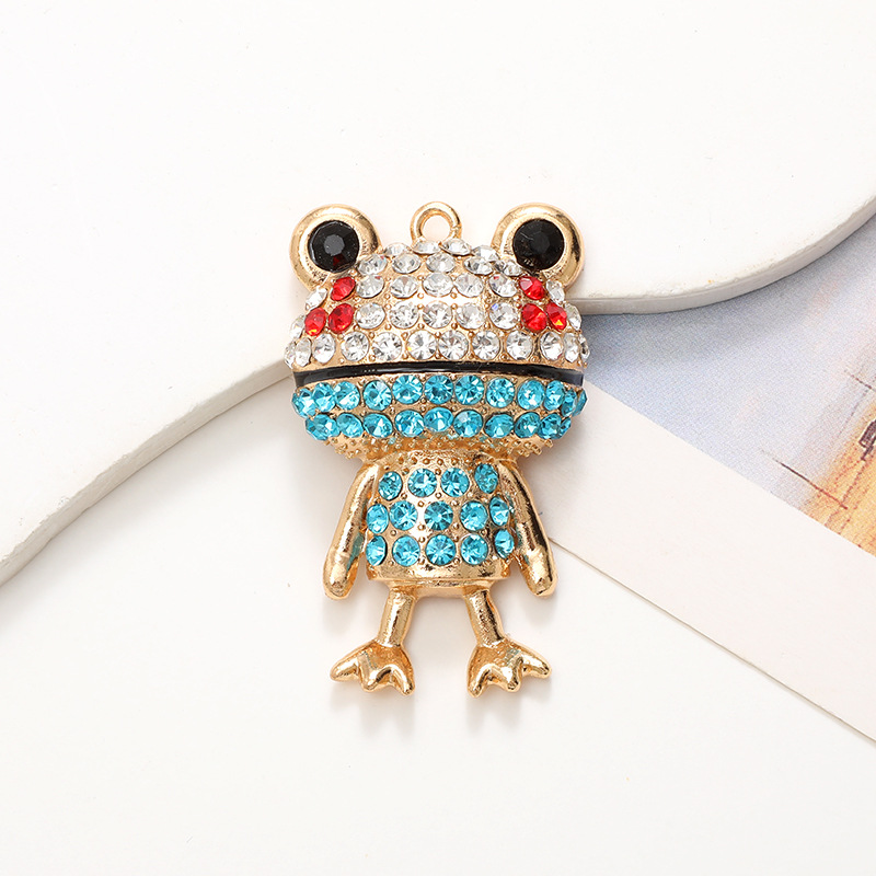 Simple Style Frog Metal Inlay Zircon Jewelry Accessories display picture 3