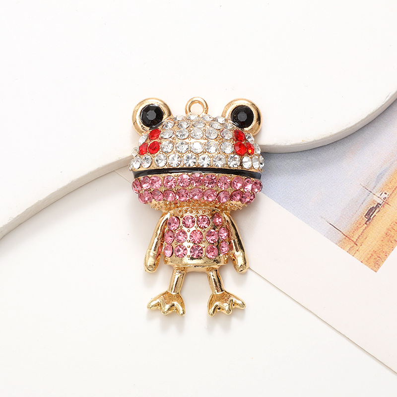 Simple Style Frog Metal Inlay Zircon Jewelry Accessories display picture 4