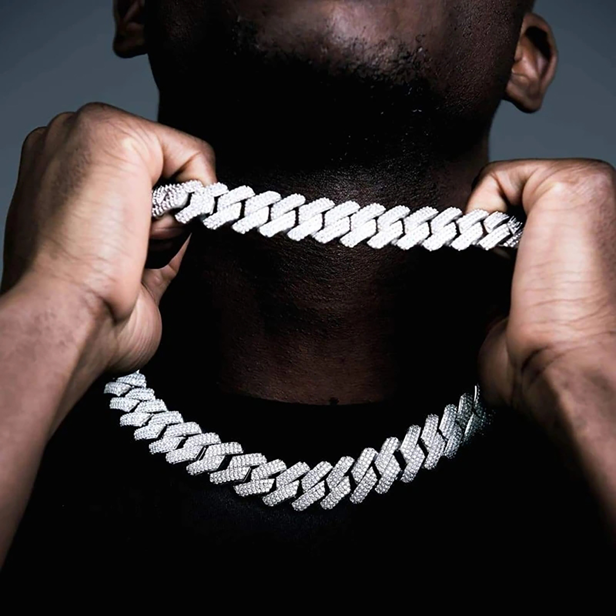 Hip-hop Rock Streetwear Necklace Alloy Inlay Rhinestones Men's Necklace display picture 1
