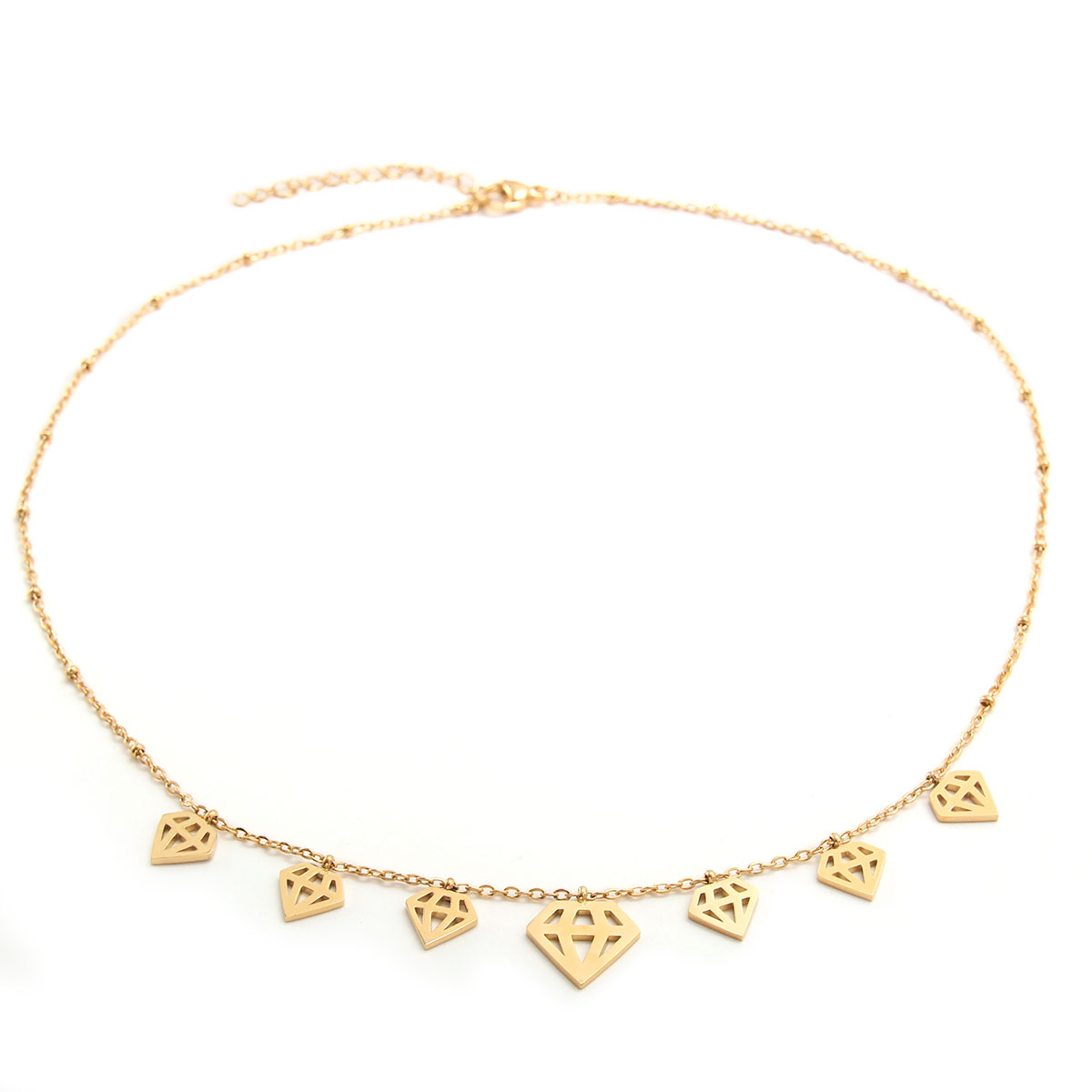 Edelstahl 304 18 Karat Vergoldet Einfacher Stil Einfarbig Überzug Herzform Symbol Halskette display picture 5