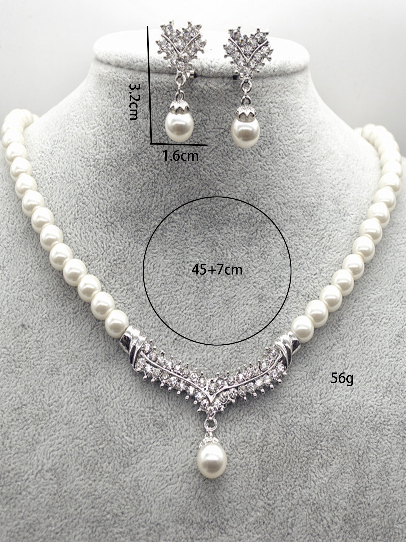 Simple Style Round Alloy Inlay Rhinestones Women's Jewelry Set display picture 6