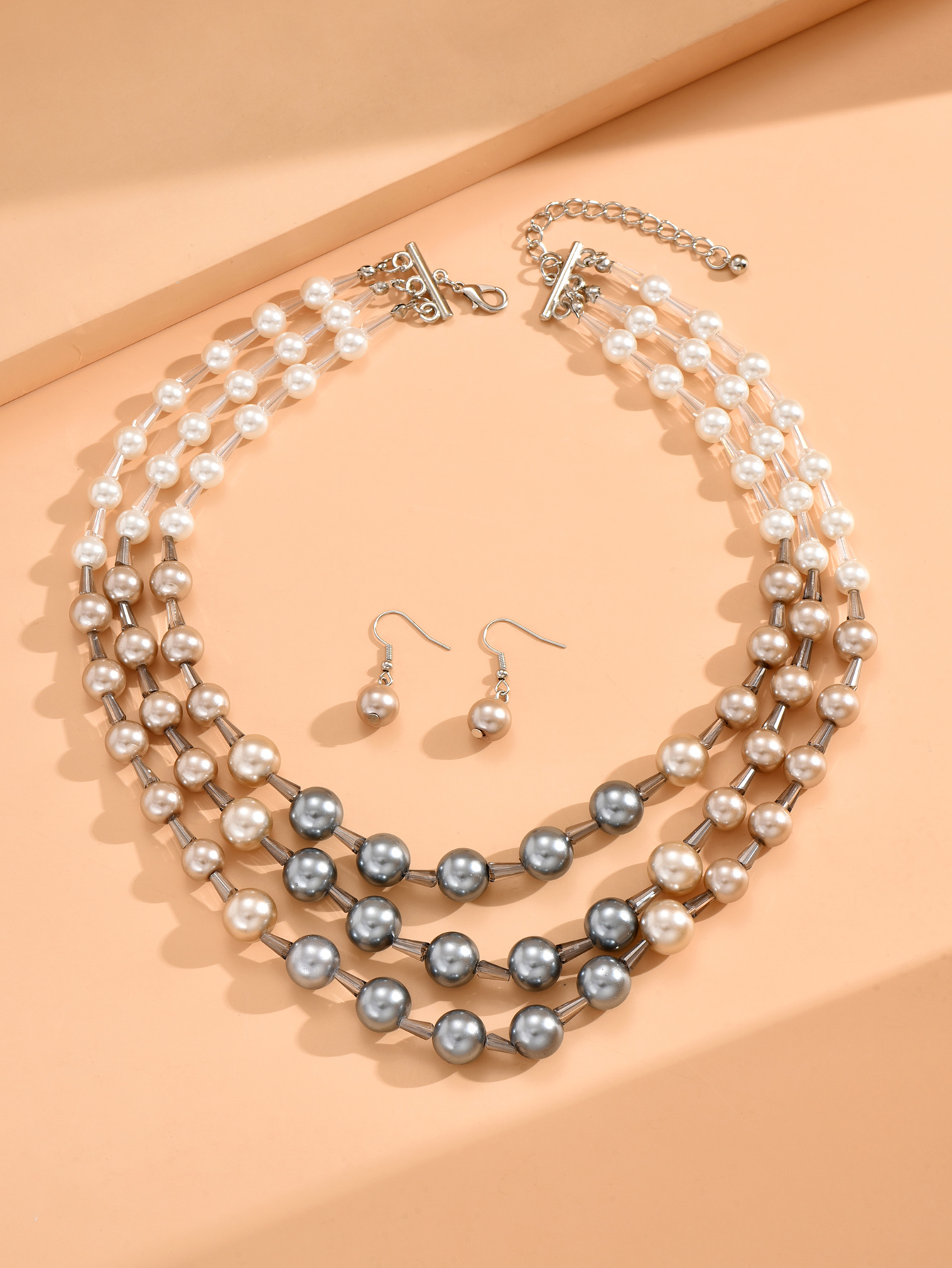 Einfacher Stil Klassischer Stil Runden Kunststoff Perlen Frau Schmuck-set display picture 2