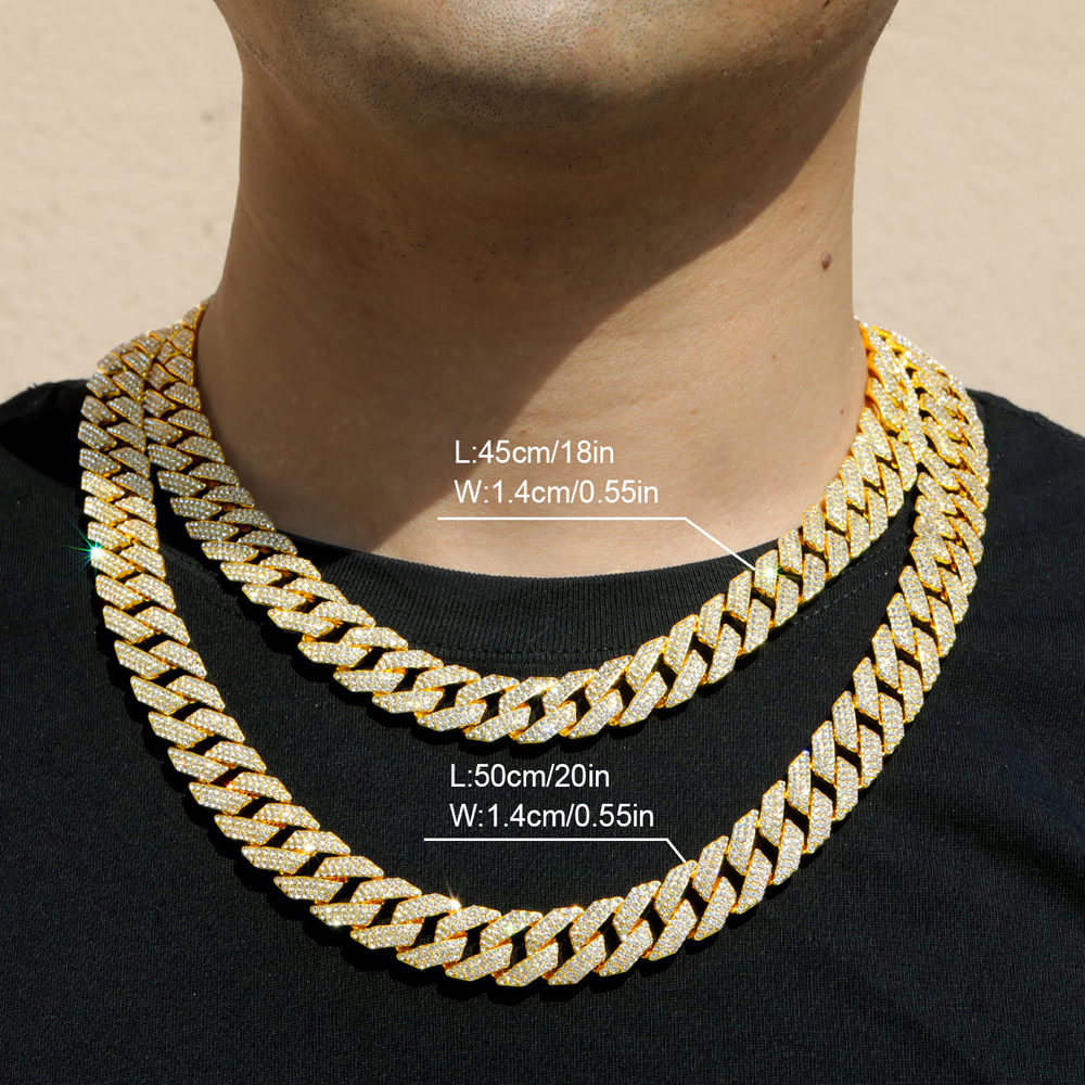 Hip Hop Roche Vêtement De Rue Collier Alliage Chaîne Incruster Strass Hommes Collier display picture 11