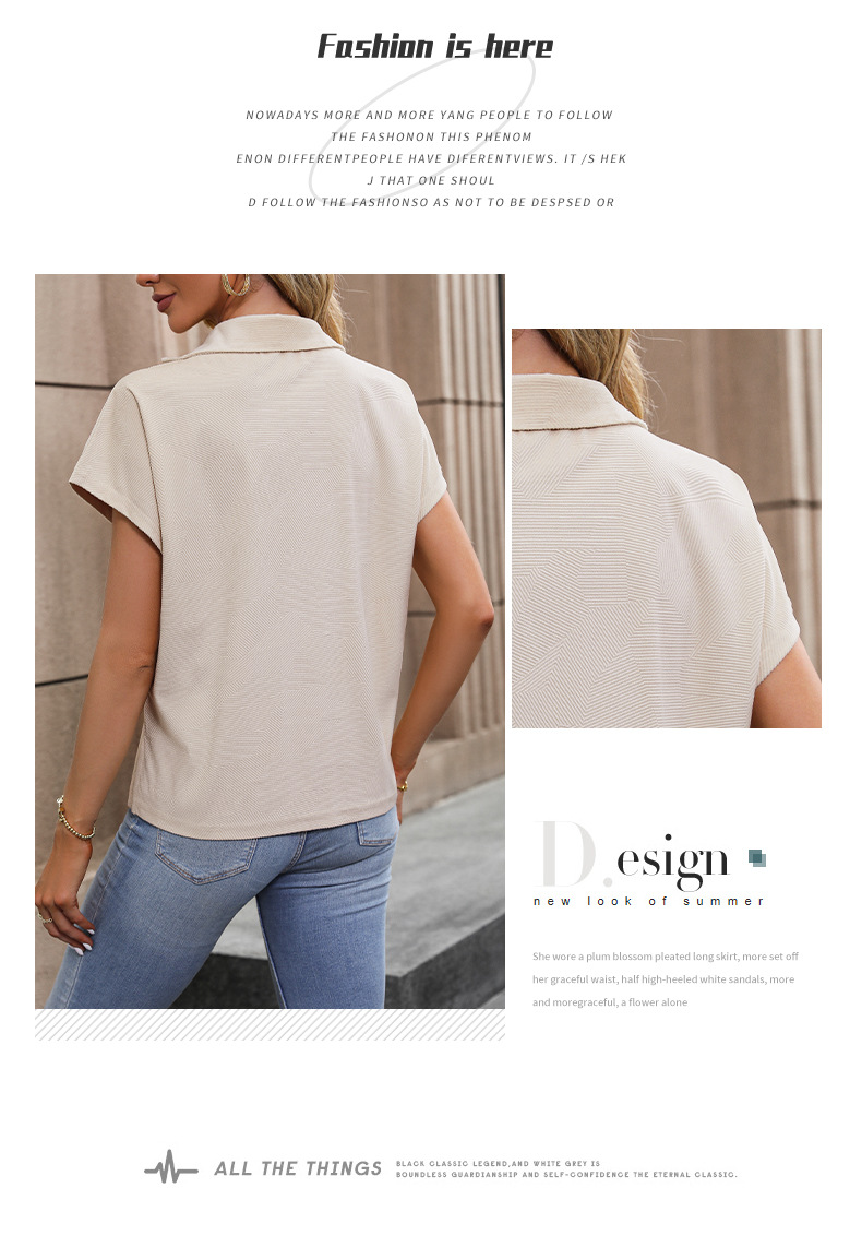 Women's T-shirt Short Sleeve T-shirts Casual Solid Color display picture 3