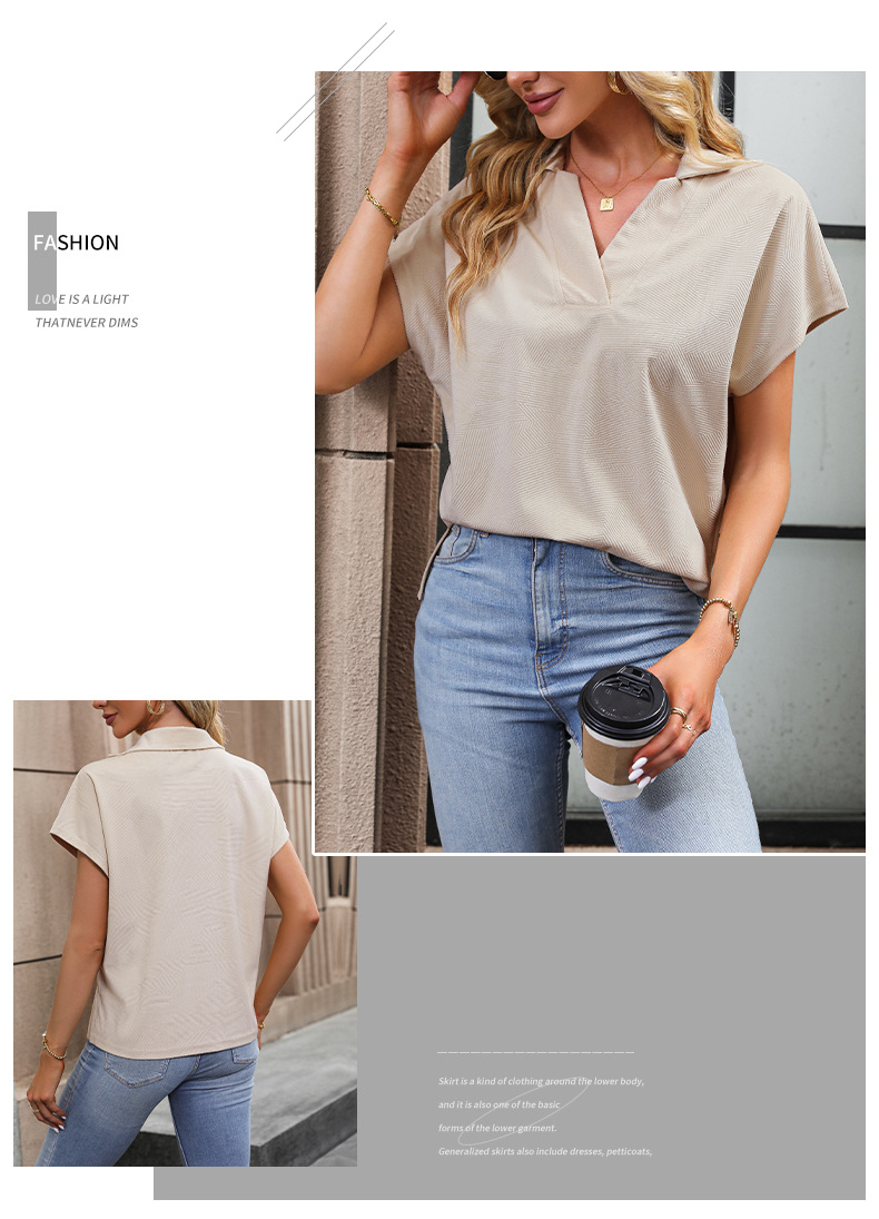 Women's T-shirt Short Sleeve T-shirts Casual Solid Color display picture 6