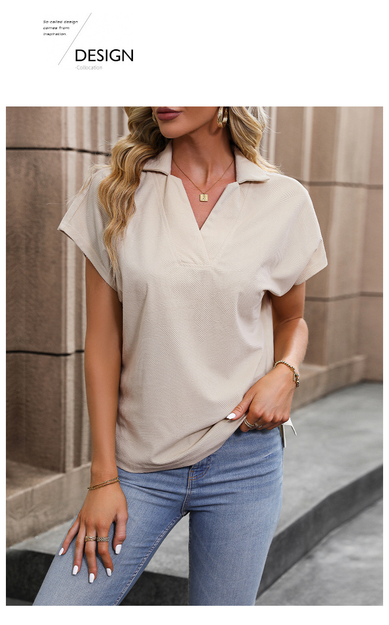 Women's T-shirt Short Sleeve T-shirts Casual Solid Color display picture 8