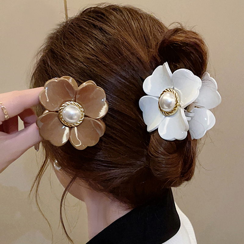 Casual Princess Simple Style Flower Plastic Hair Claws display picture 3