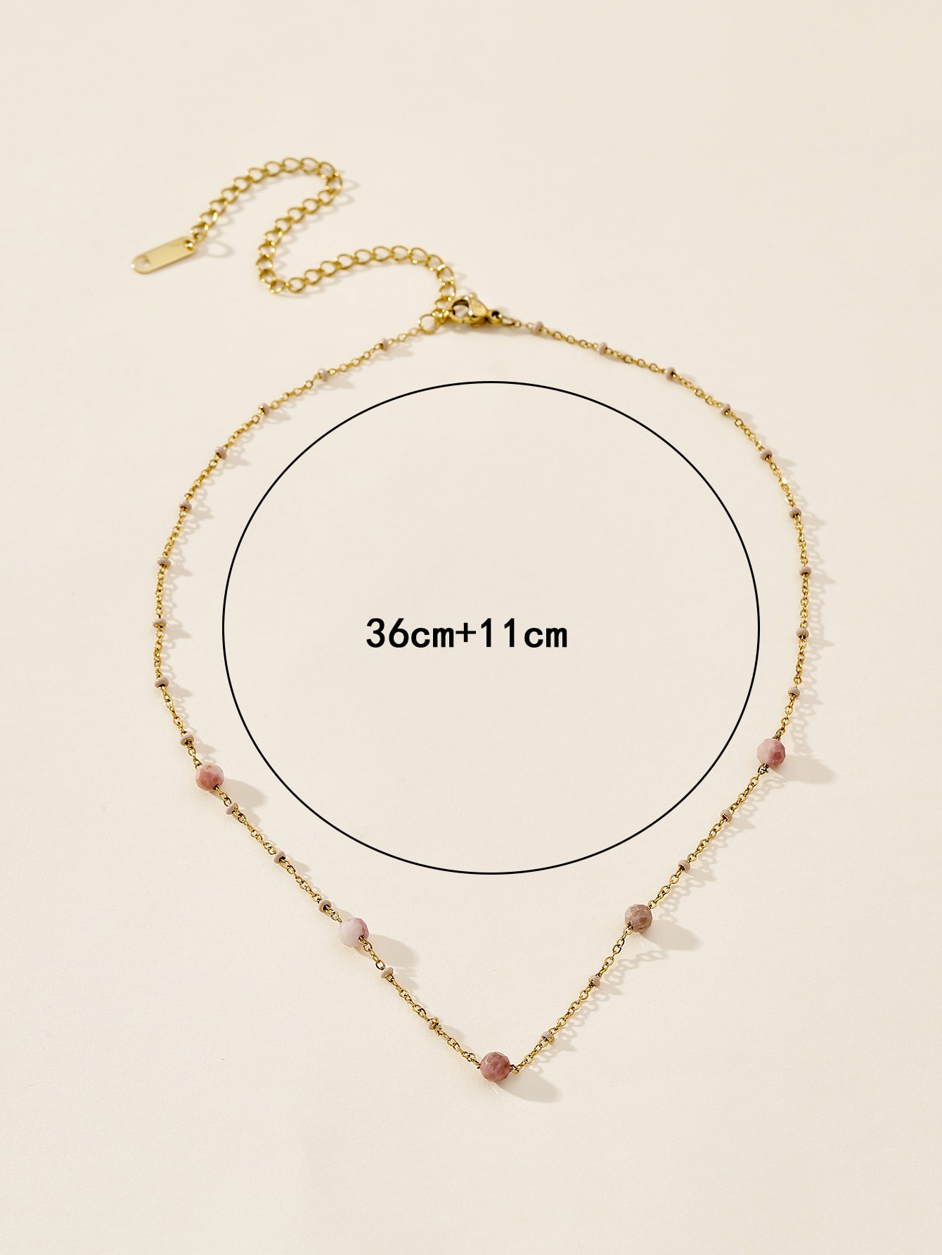 Edelstahl 304 14 Karat Vergoldet Einfacher Stil Pendeln Perlen Überzug Farbblock Halskette display picture 1