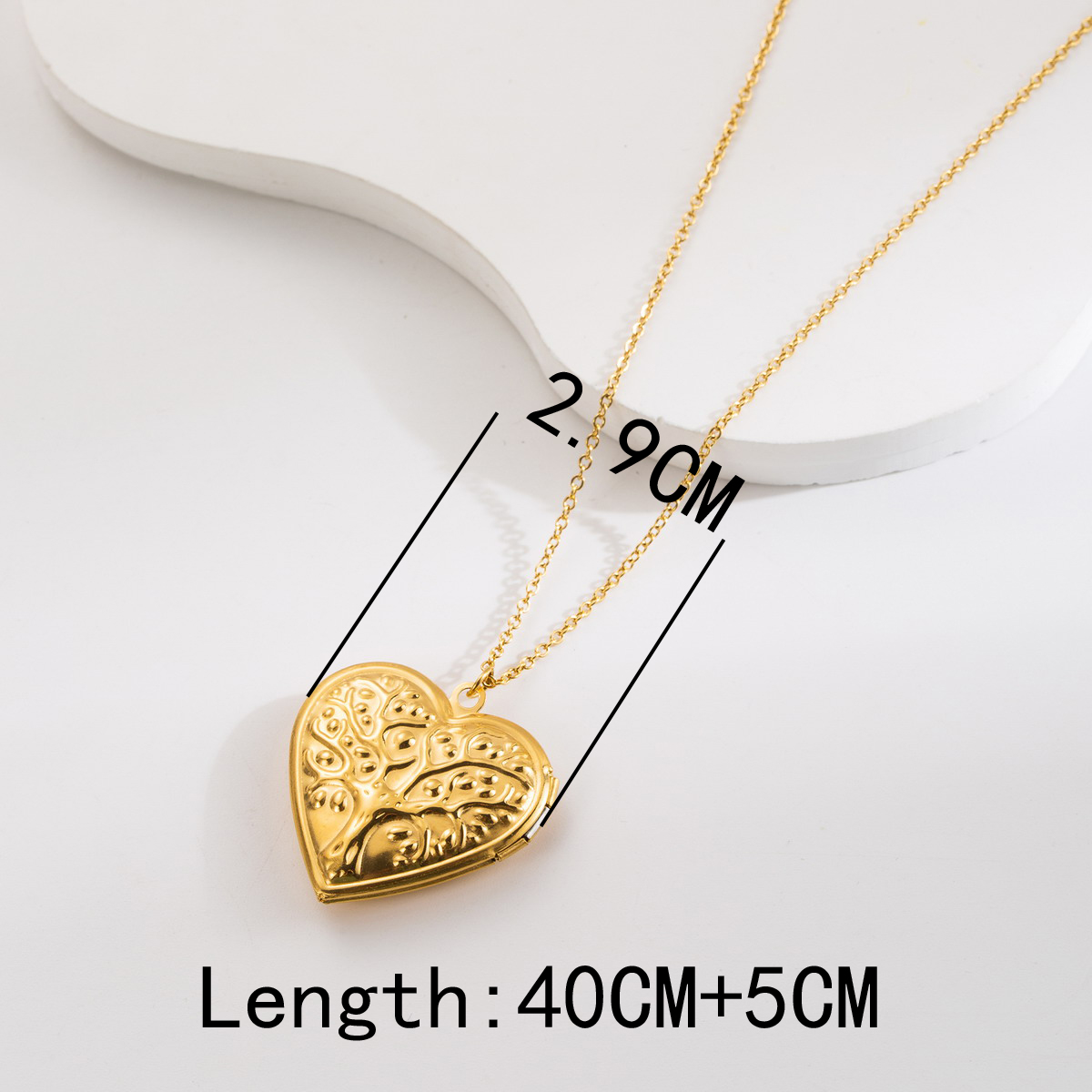 Stainless Steel Titanium Steel 14K Gold Plated Elegant Vintage Style Inlay Heart Shape Zircon Pendant Necklace display picture 2