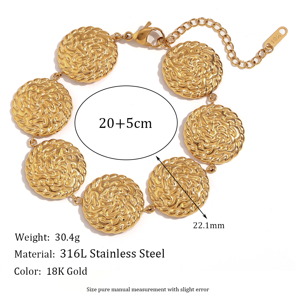 Vintage Style Simple Style Classic Style Solid Color Stainless Steel Plating 18k Gold Plated Bangle display picture 2