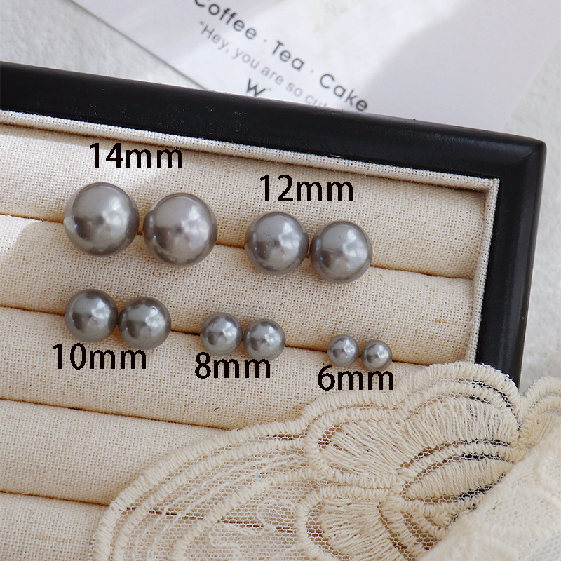 1 Pair Simple Style Round Plating Inlay Freshwater Pearl Artificial Pearls Gold Plated Ear Studs display picture 5