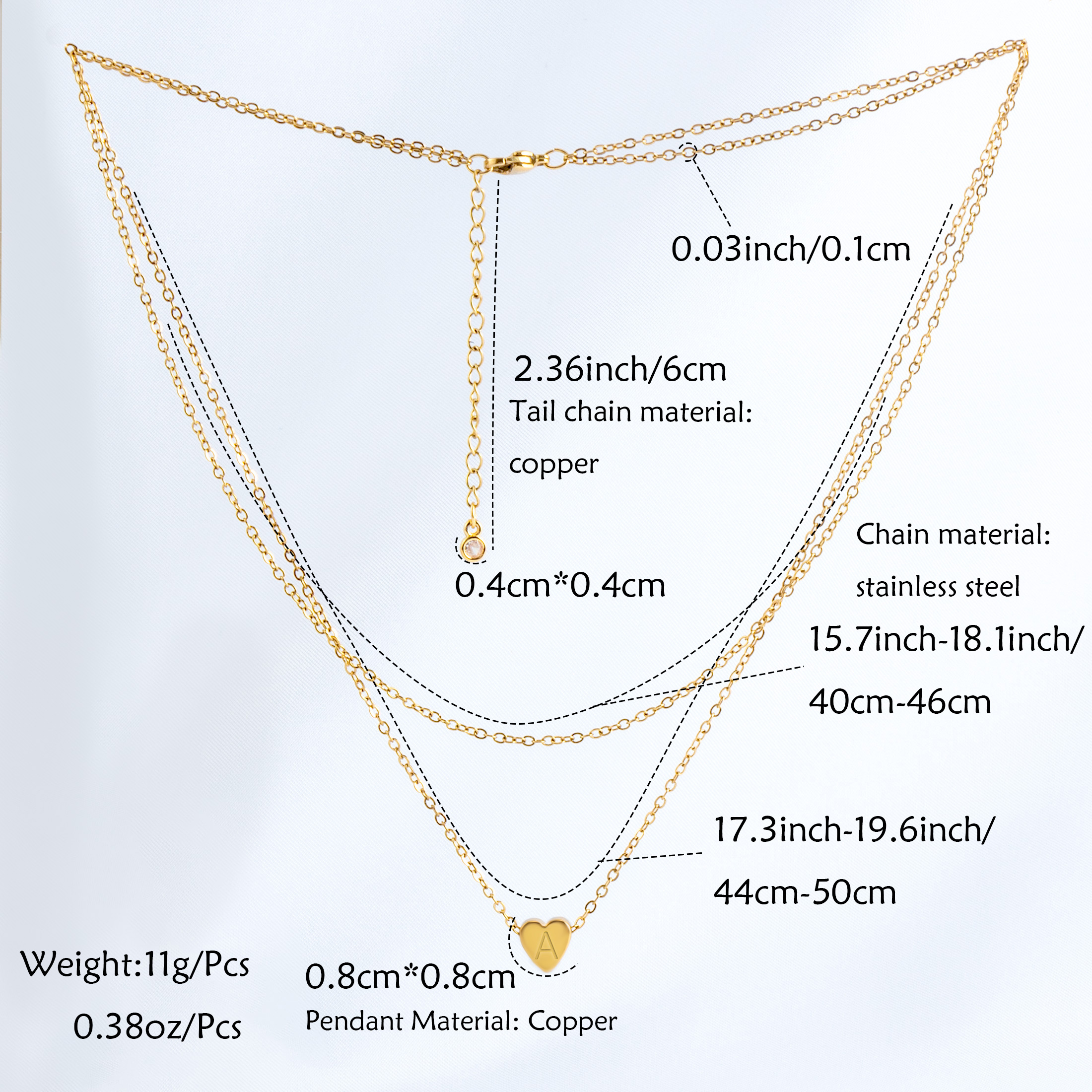Wholesale Simple Style Commute Heart Shape Stainless Steel Copper Plating 18K Gold Plated Rose Gold Plated White Gold Plated Pendant Necklace display picture 21