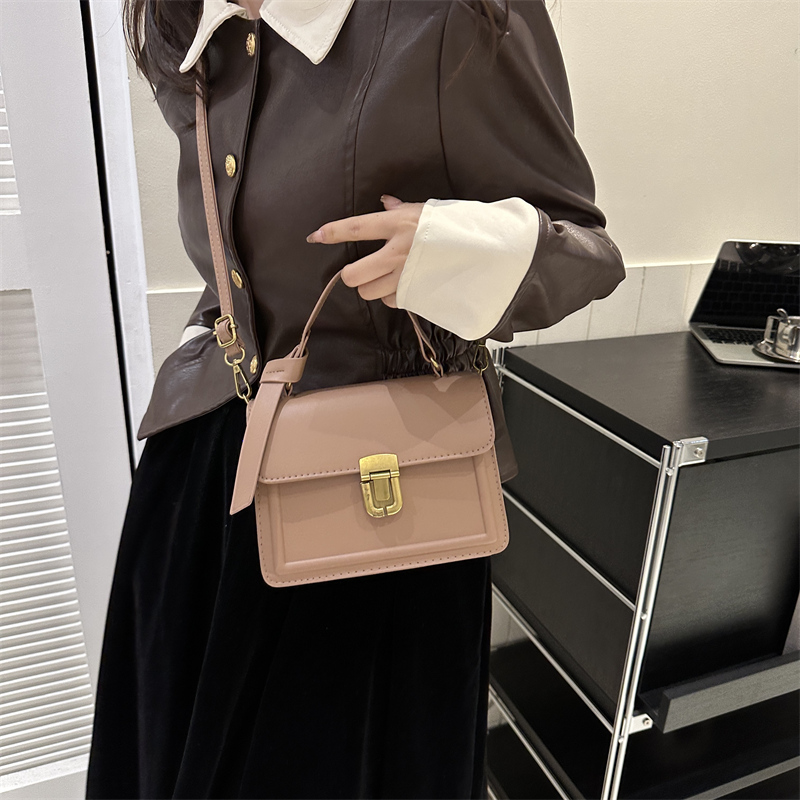 امرأة جلد غير حقيقي اللون الصامد ملابس الشارع مربع مشبك مغناطيسي حقيبة يد display picture 6