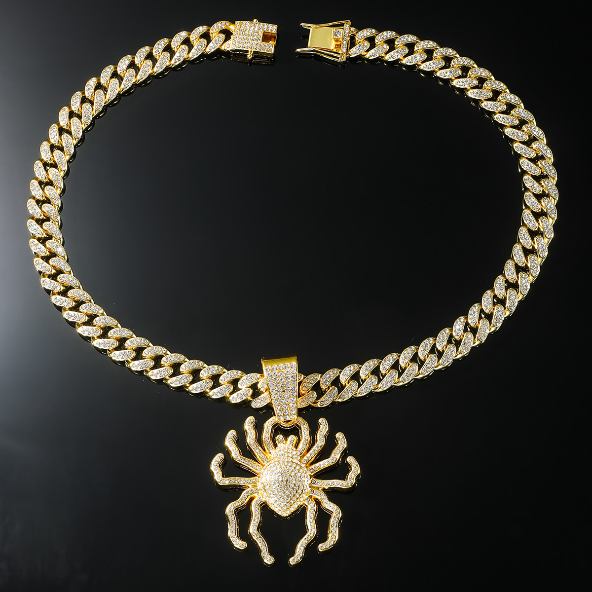 Hip-hop Spider Alloy Inlay Rhinestones Men's Pendant Necklace display picture 1