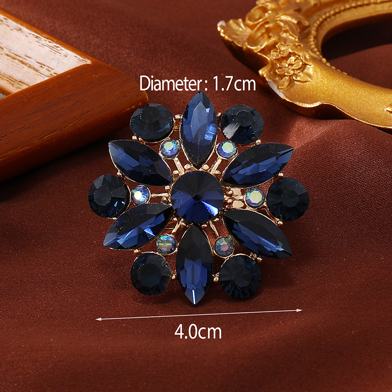 Shiny Flower Gold Plated Rhinestones Alloy Wholesale Open Rings display picture 23