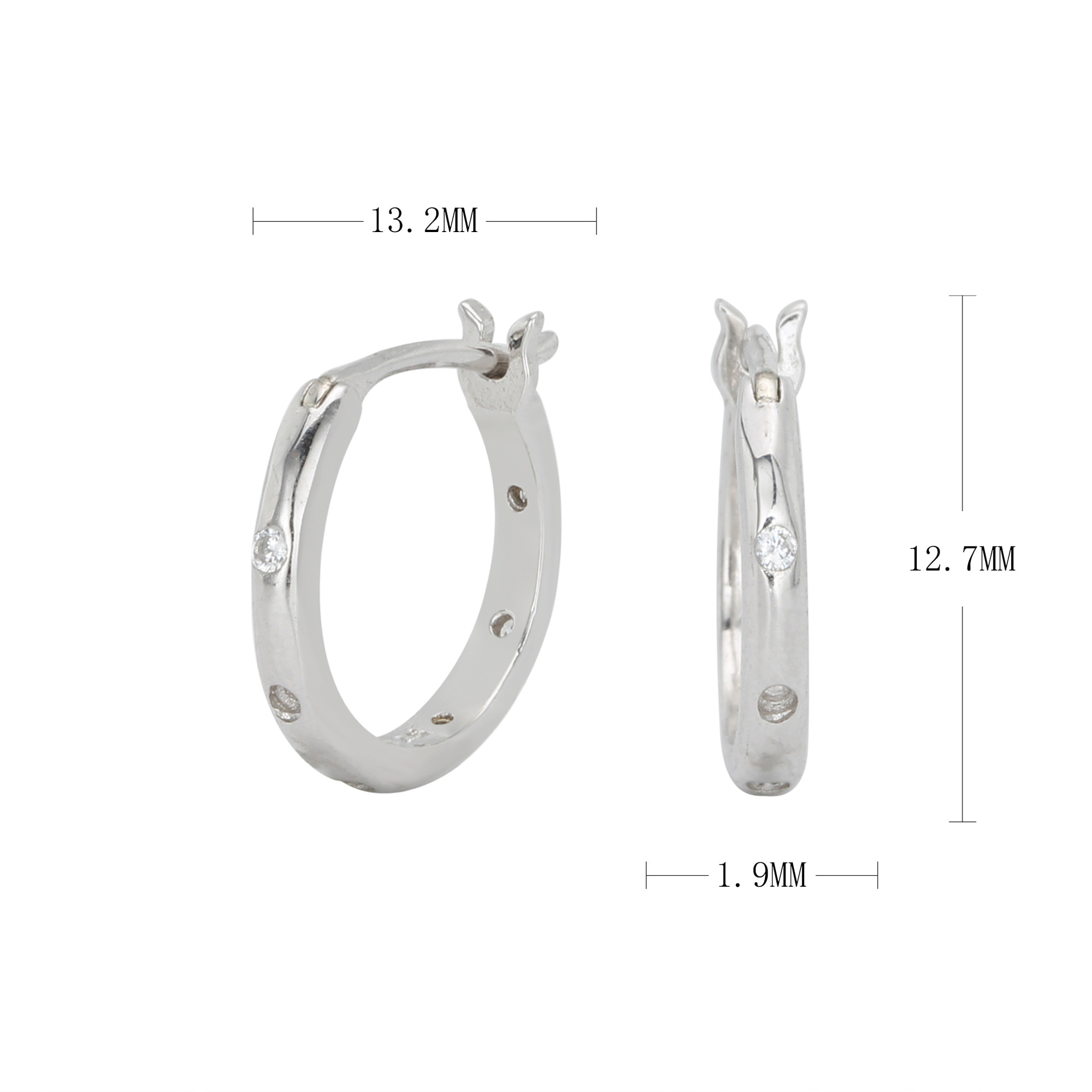 1 Paar Einfacher Stil Klassischer Stil Stern Inlay Sterling Silber Strasssteine Ohrringe display picture 2