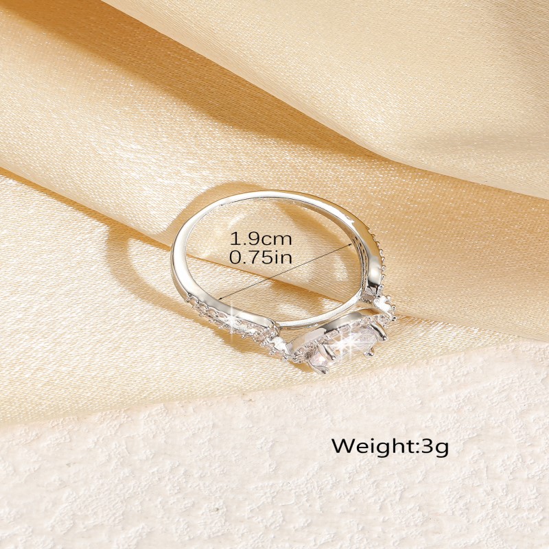 Artificial Zircon Copper Gold Plated Silver Plated Simple Style Inlay Color Block Zircon Rings display picture 12