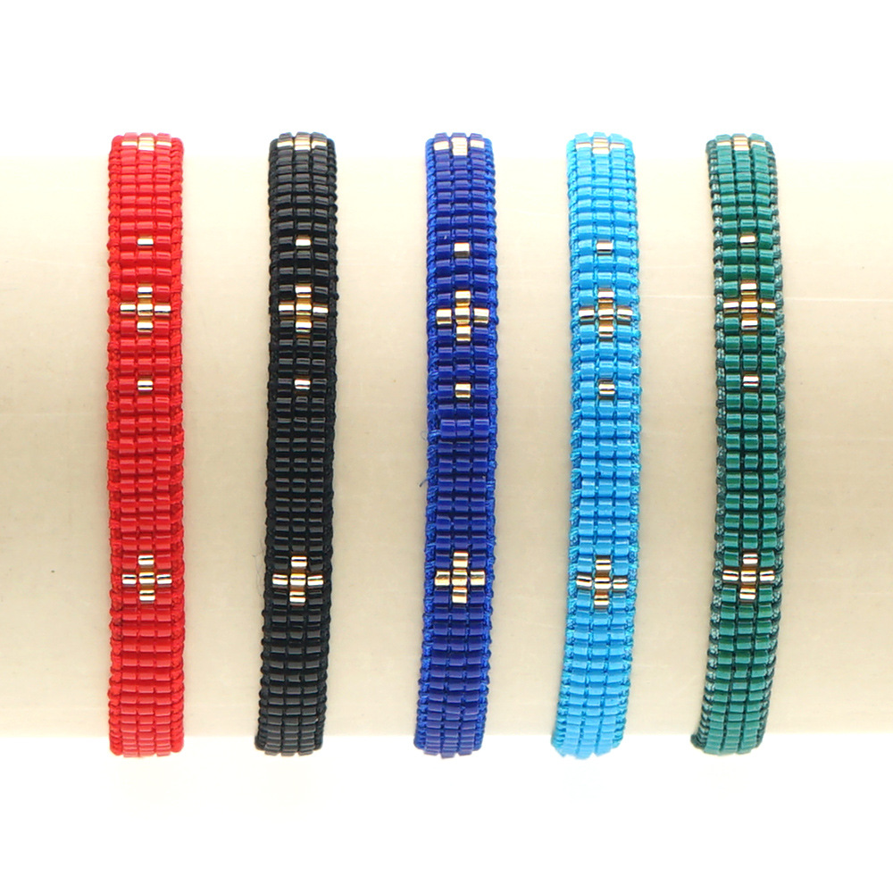 Streetwear Cross Glass Glass Rope Women's Unisex Bracelets display picture 1