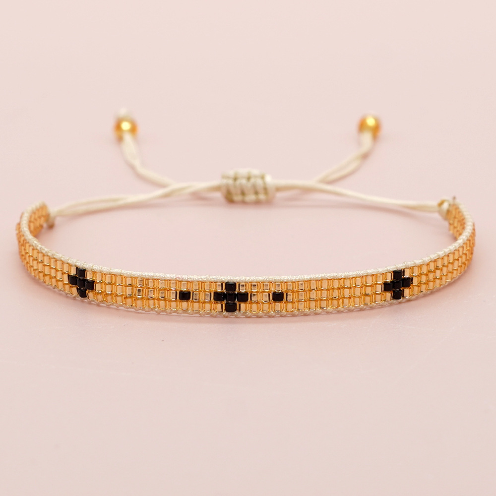 Streetwear Cross Glass Glass Rope Women's Unisex Bracelets display picture 4