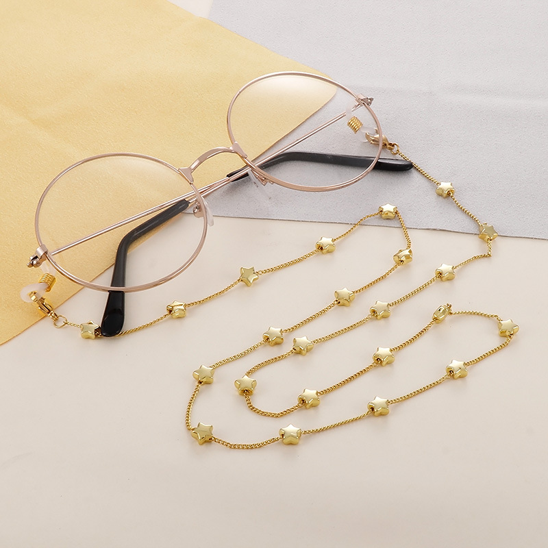Elegant Simple Style Solid Color Titanium Steel Women's Glasses Chain display picture 3