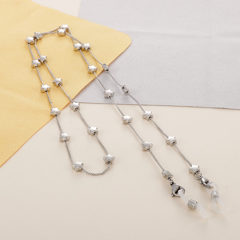 Elegant Simple Style Solid Color Titanium Steel Women's Glasses Chain display picture 7