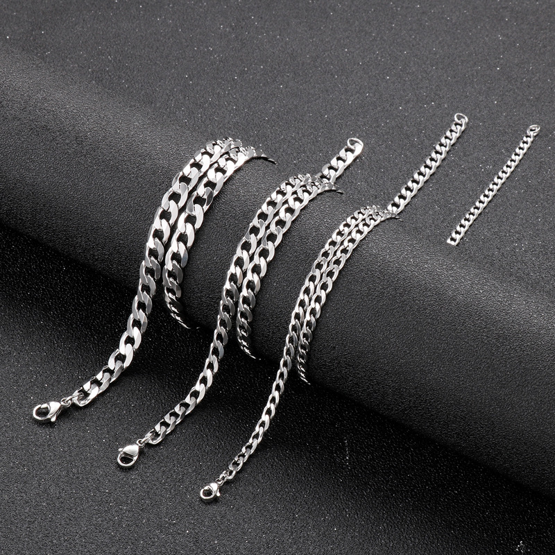 Casual Basic Streetwear Geometric Titanium Steel Men's Necklace display picture 1