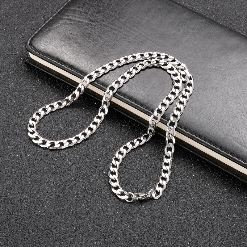 Casual Basic Streetwear Geometric Titanium Steel Men's Necklace display picture 3
